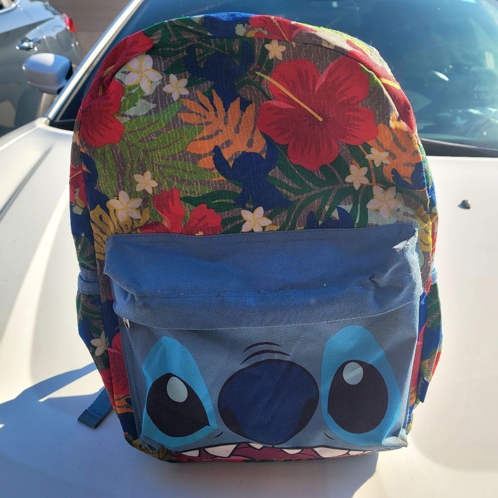 LILO AND STITCH - STITCH LARGE 16" BACKPACK - BIG FACE -